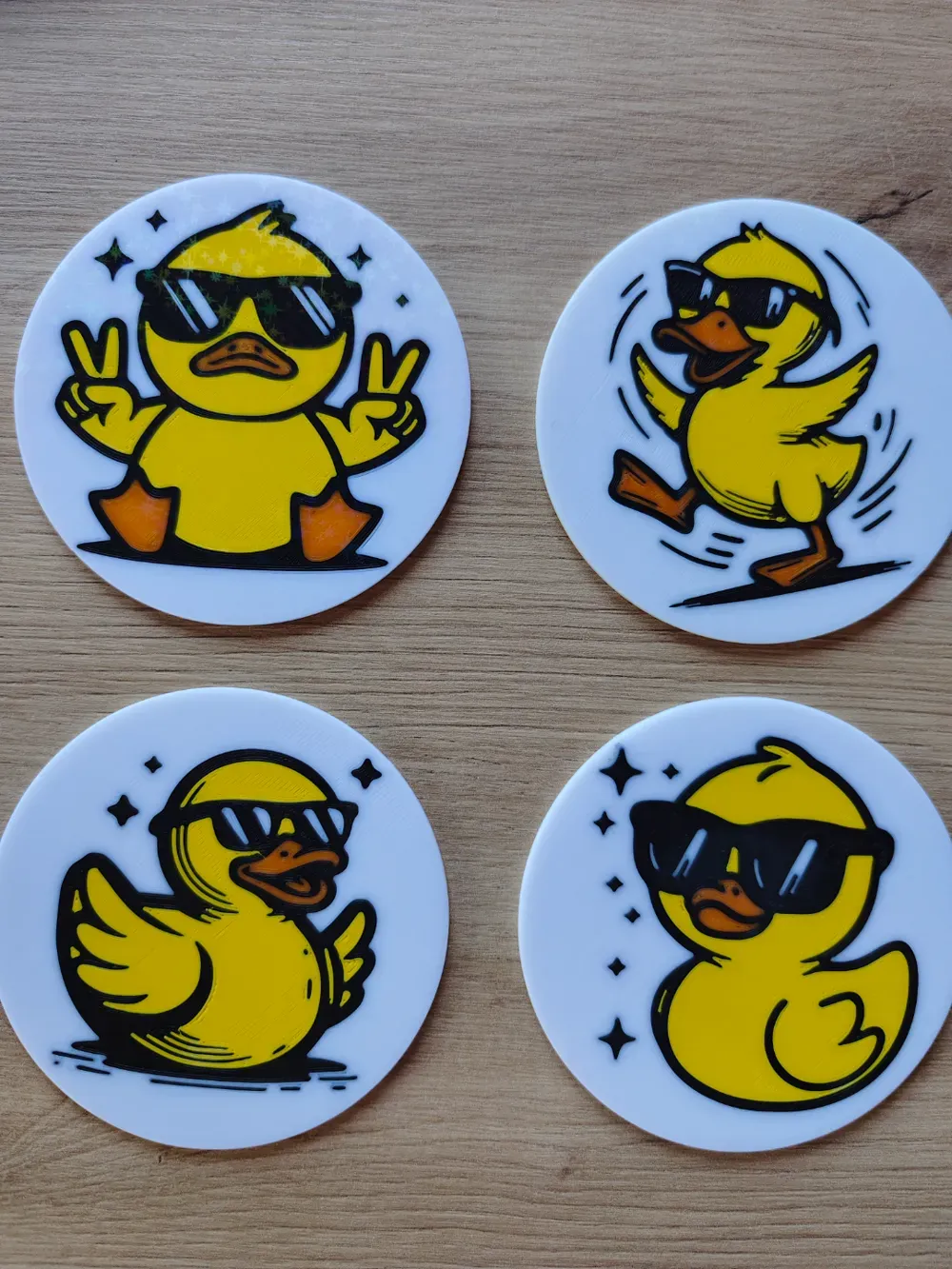 Sevimli Ördek Bardak Altlığı (4 adet)