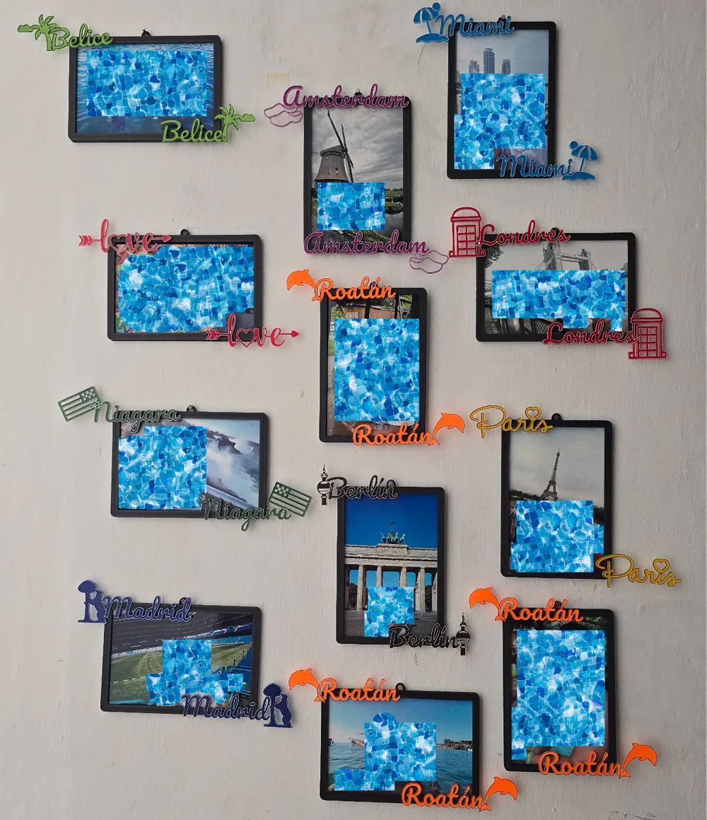 Ülke İsimleri Yazılı Çerçeve (Adet Fiyatıdır)