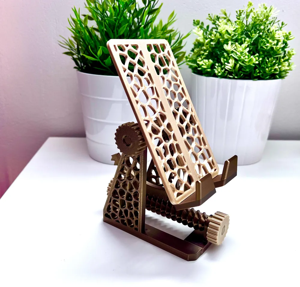 Taş Desenli Eğimi Ayarlanabilir Telefon Standı